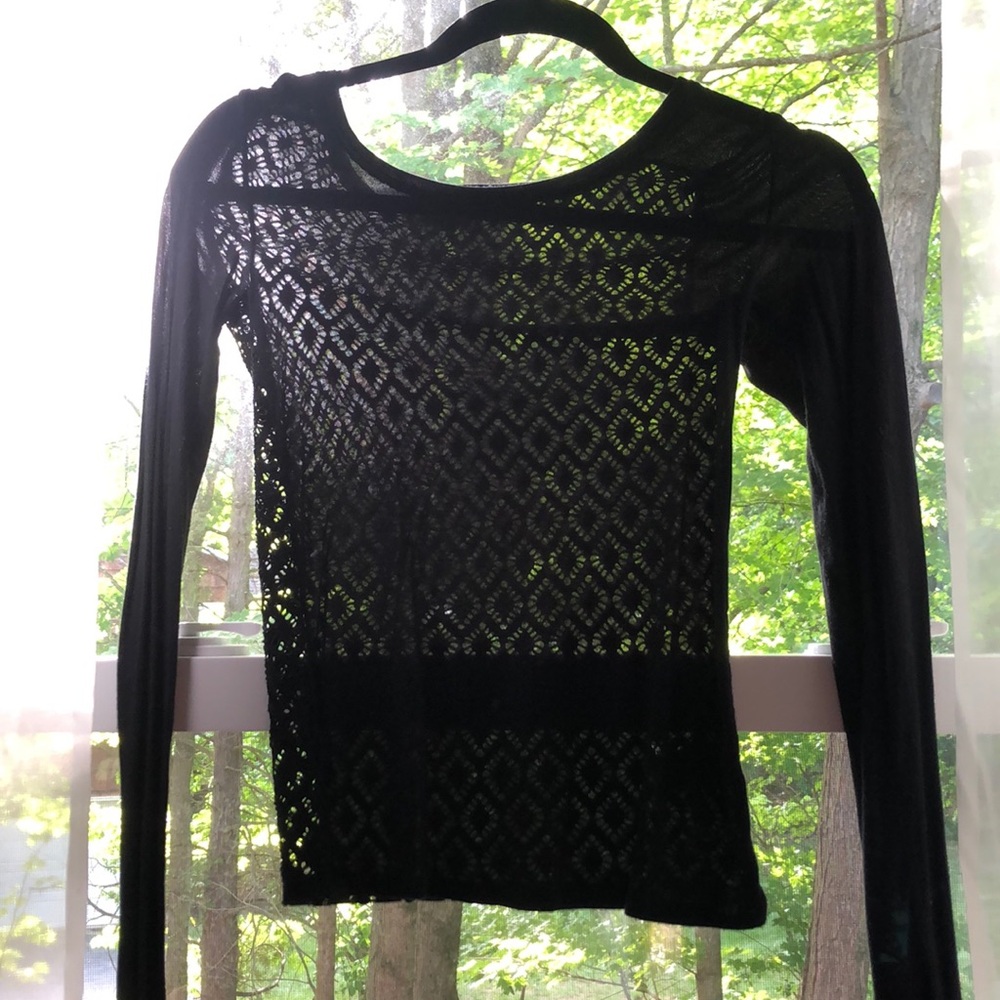 Black long sleeve with mesh back